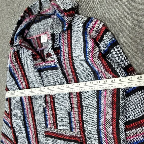 Artesanias Hoodie Mens L Striped Baja California Surfer Skater Sweater Drug Rug - Picture 5 of 10